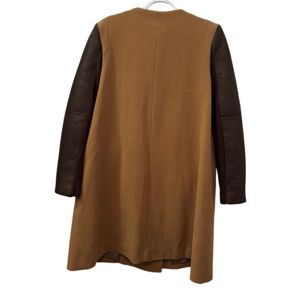 BCBGMaxAzria brown and black Genova structured long coat size M - Picture 6 of 8